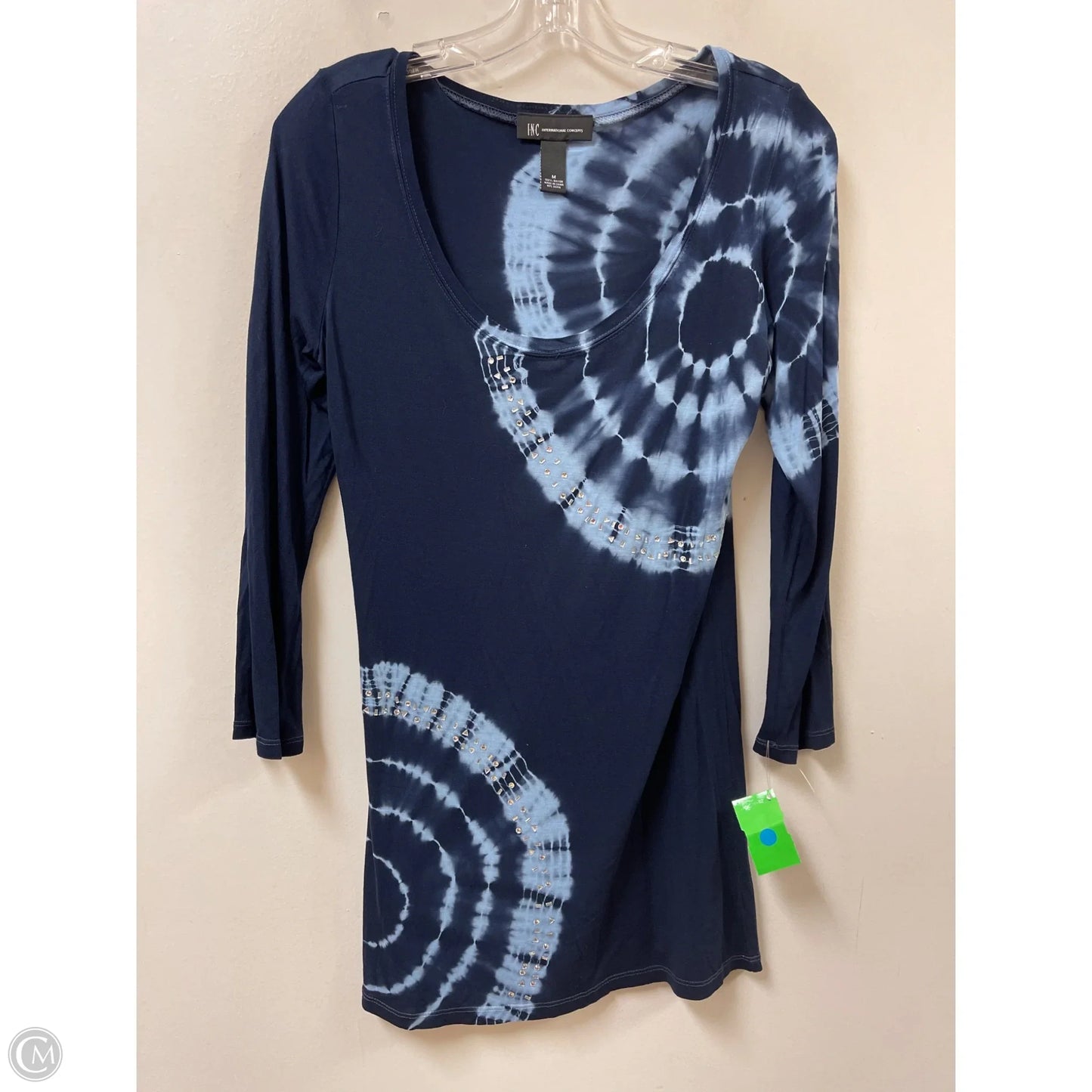 Top Long Sleeve By Inc In Tie Dye Print, Size: M
