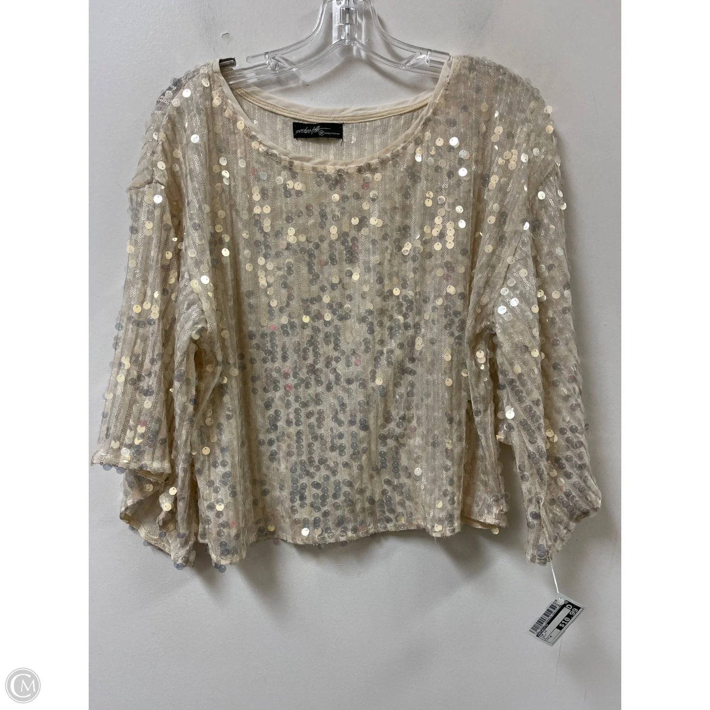 Top Long Sleeve By Ontwelfth In Gold, Size: M