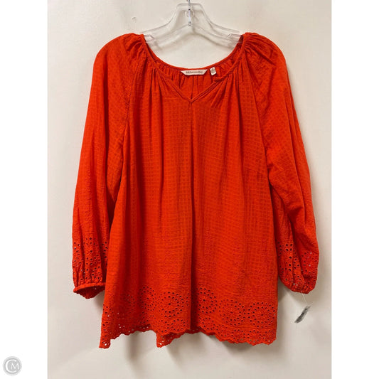 Top Long Sleeve By Soft Surroundings In Orange, Size: M