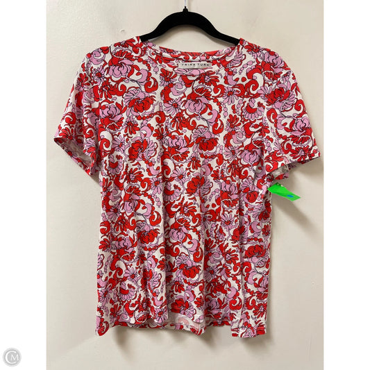 Top Short Sleeve By Trina Turk In Pink & Red, Size: L