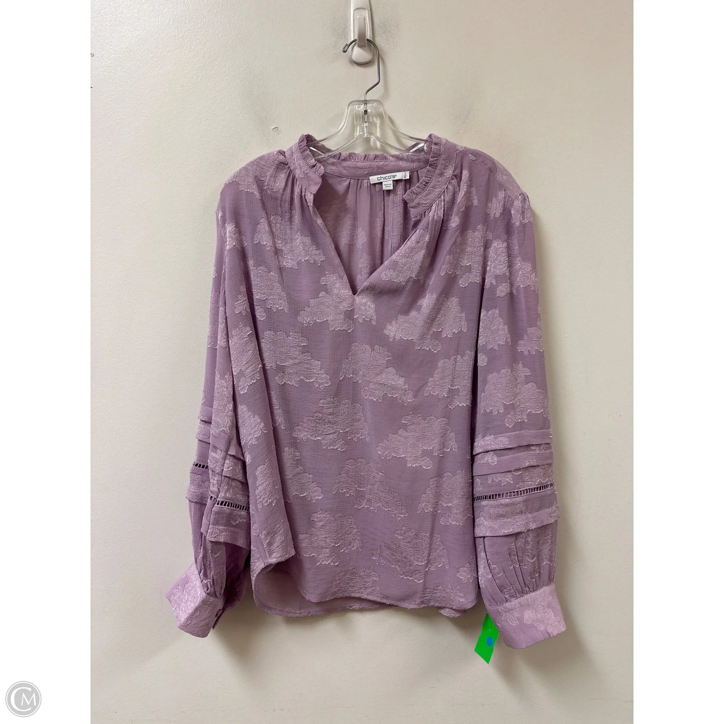 Top Long Sleeve By Chicos In Purple, Size: L