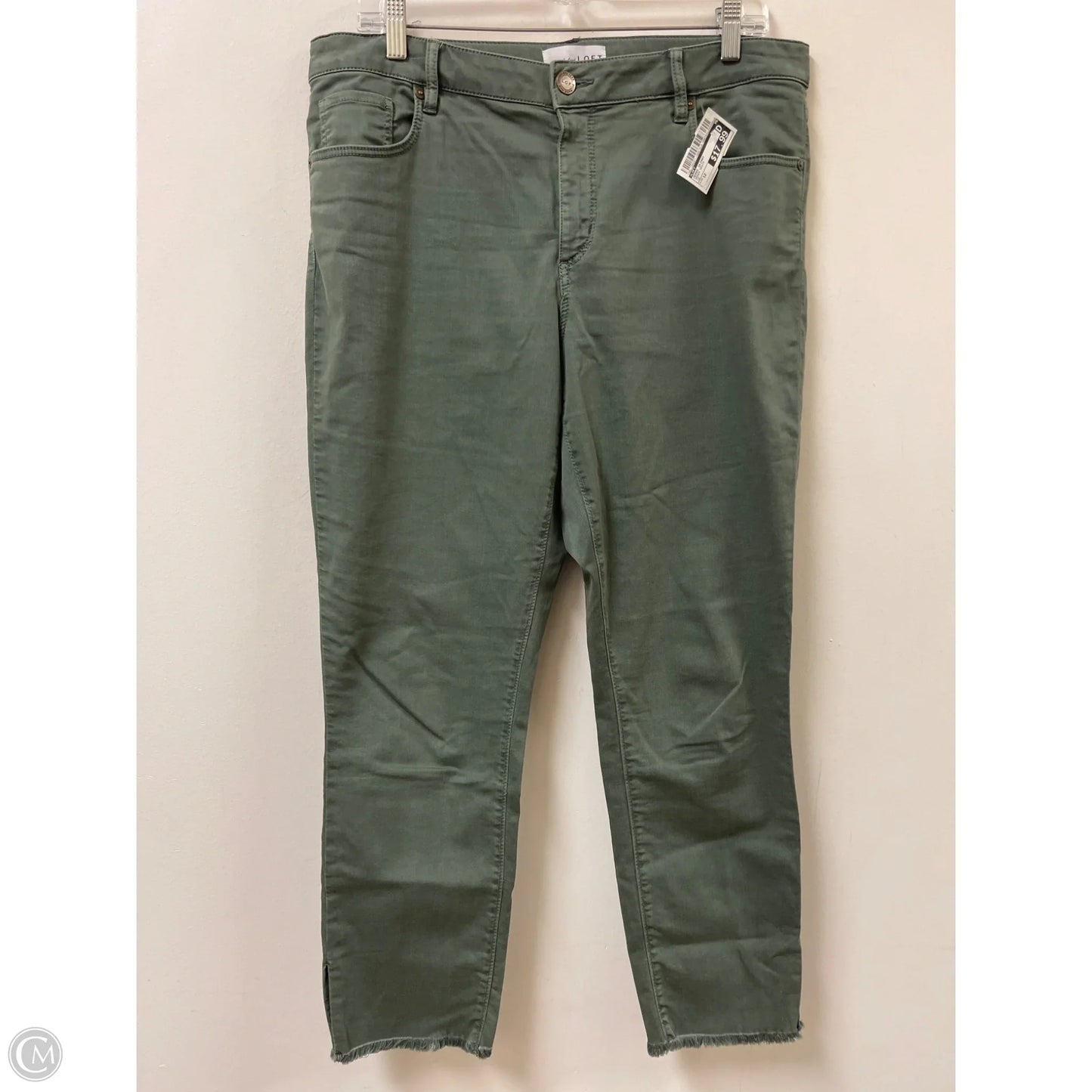 Jeans Skinny By Loft In Green Denim, Size: 12