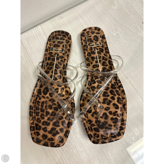 Sandals Flats By Dolce Vita In Animal Print, Size: 9