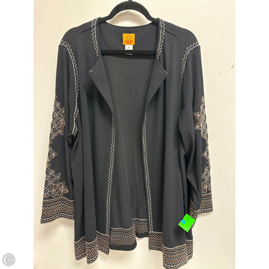 Cardigan By Ruby Rd In Black & Brown, Size: 2x