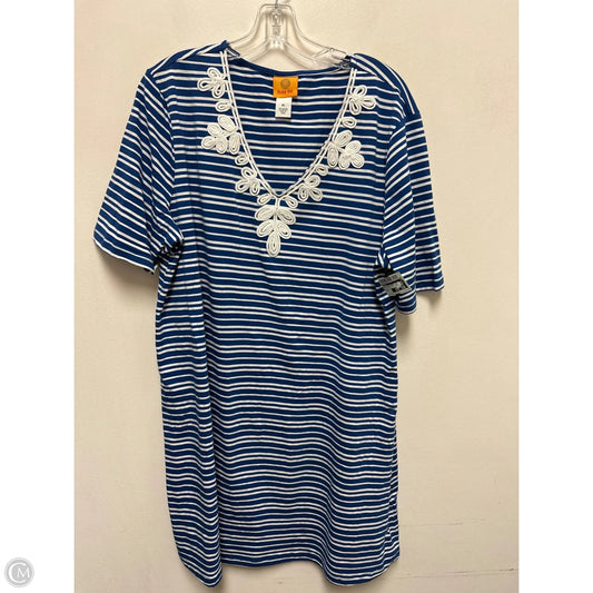 Dress Casual Short By Ruby Rd In Blue & White, Size: Xl