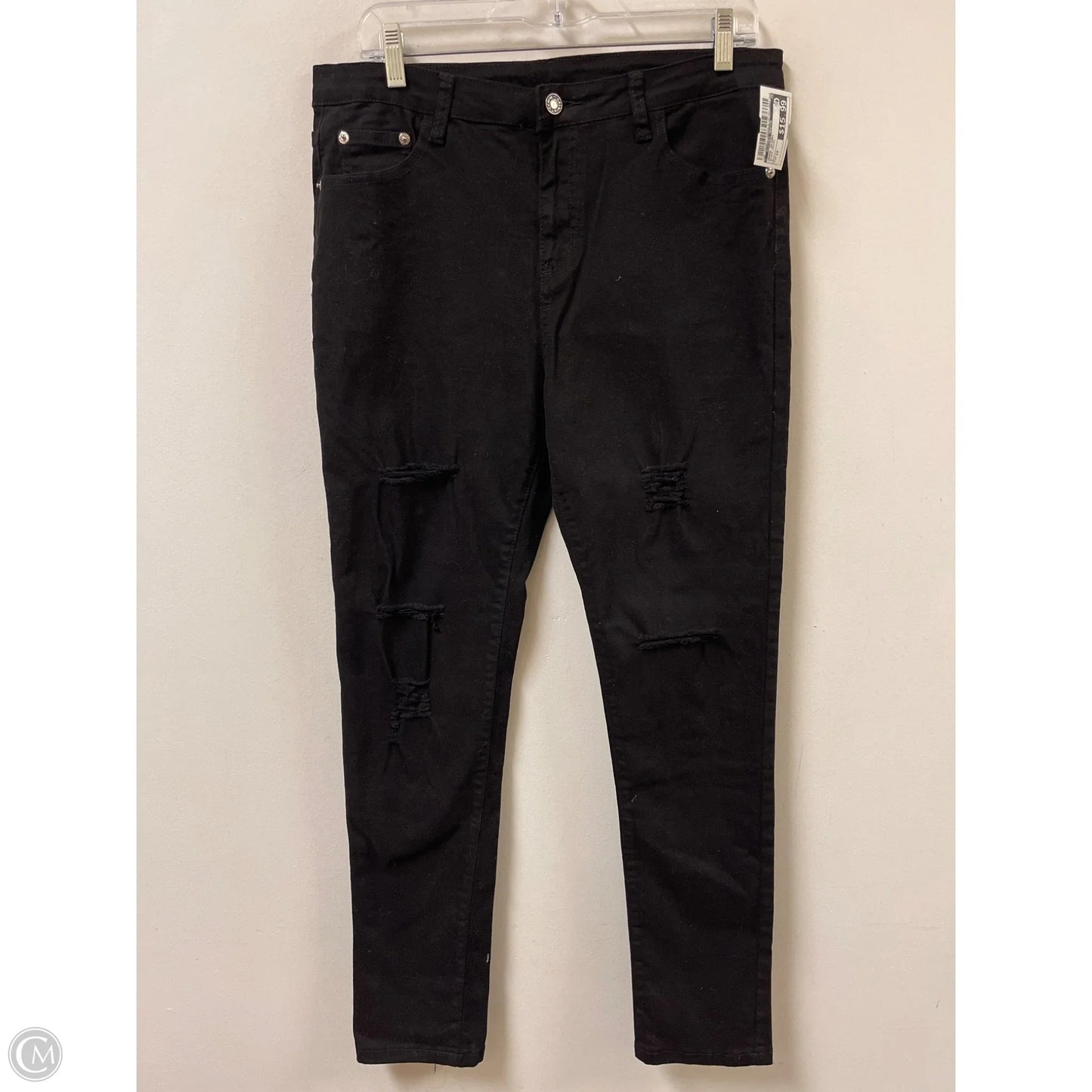 Jeans Skinny By Clothes Mentor In Black Denim, Size: 14