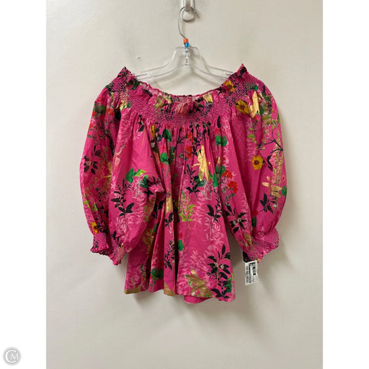 Top 3/4 Sleeve By Cynthia Rowley In Pink, Size: M