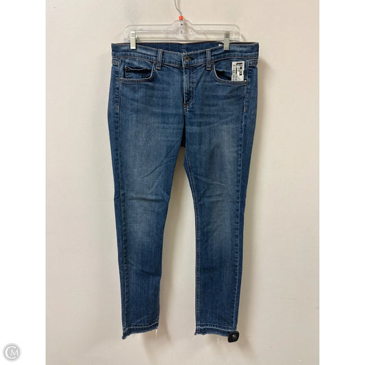 Jeans Skinny By Rag And Bone In Blue Denim, Size: 10