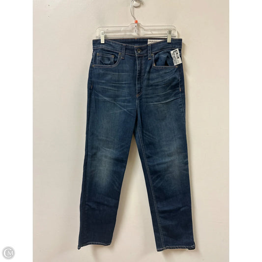 Jeans Straight By Rag And Bone In Blue Denim, Size: 10