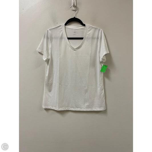 Top Short Sleeve By Clothes Mentor In White, Size: M
