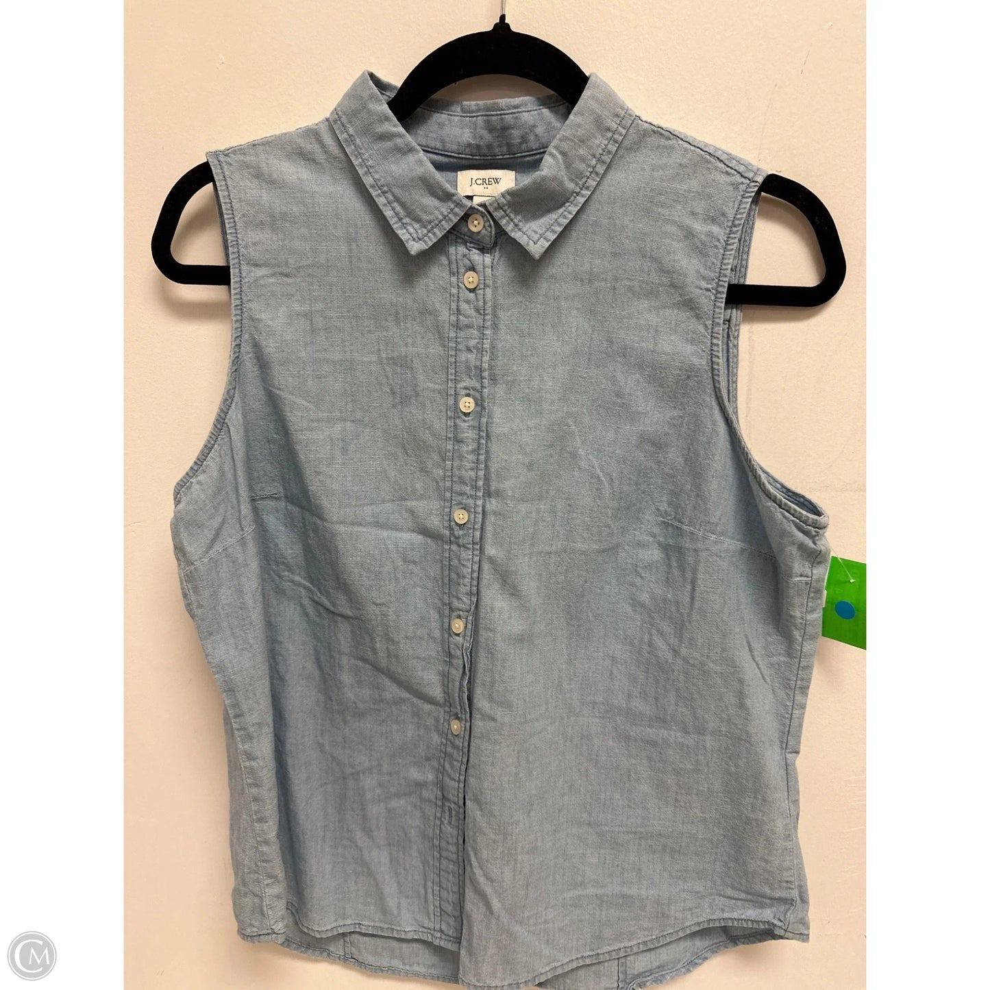 Blouse Sleeveless By J. Crew In Blue, Size: L