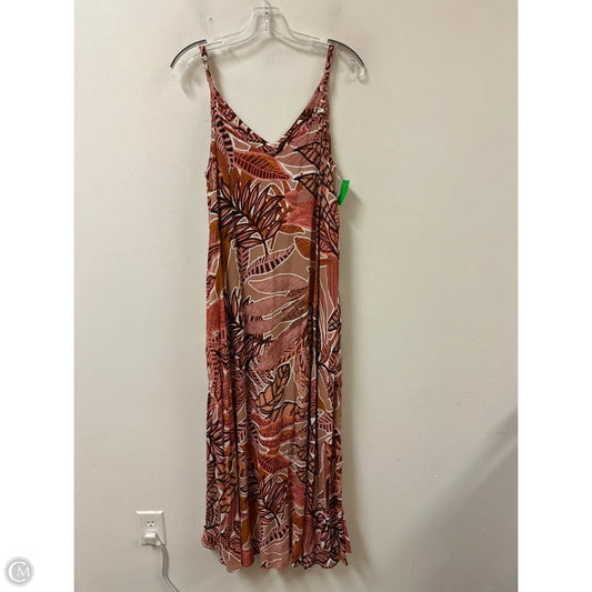 Dress Casual Midi By Tribal In Brown & Pink, Size: S