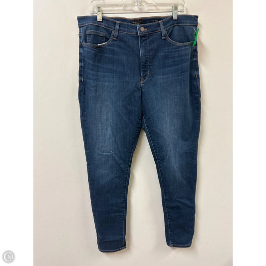 Jeans Skinny By Banana Republic In Blue Denim, Size: 16
