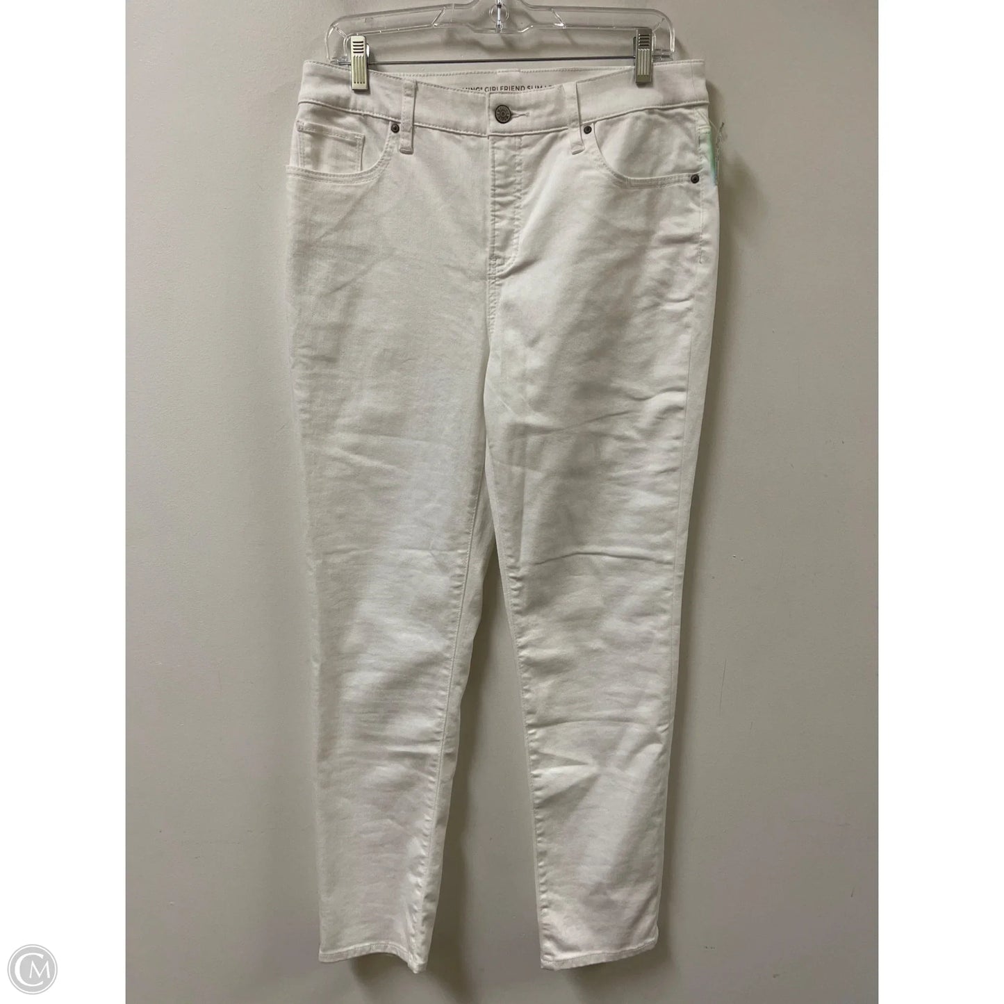 Jeans Boyfriend By Chicos In White Denim, Size: 8