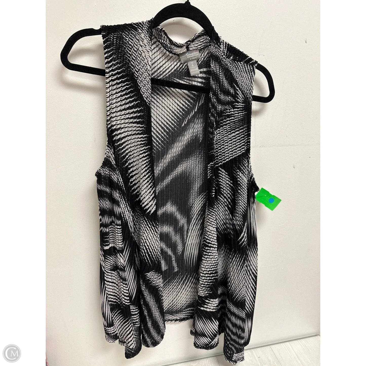 Vest Other By Chicos In Black & White, Size: L