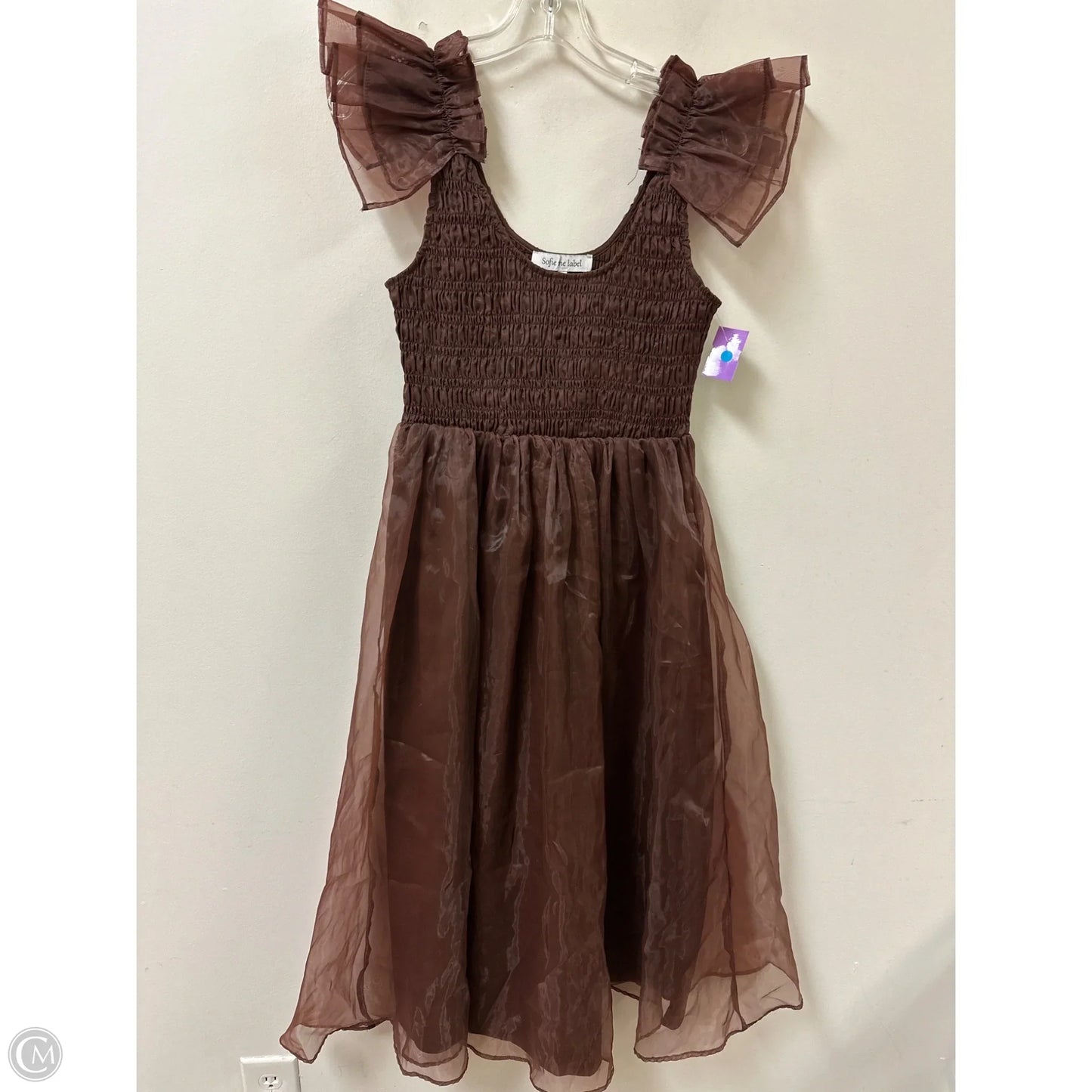 Dress Casual Midi By Clothes Mentor In Brown, Size: S