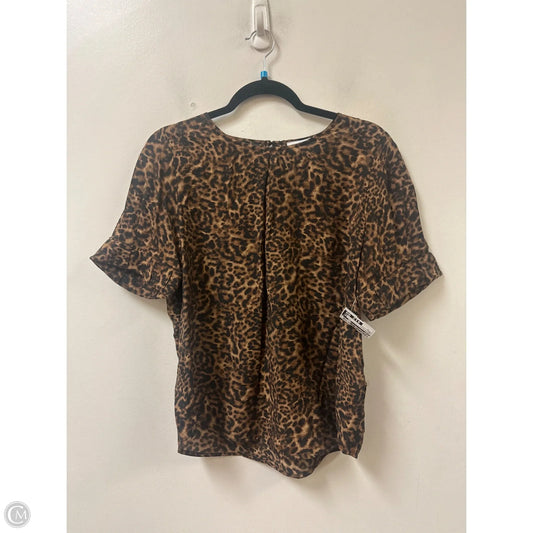 Top Short Sleeve By Dkny In Animal Print, Size: M