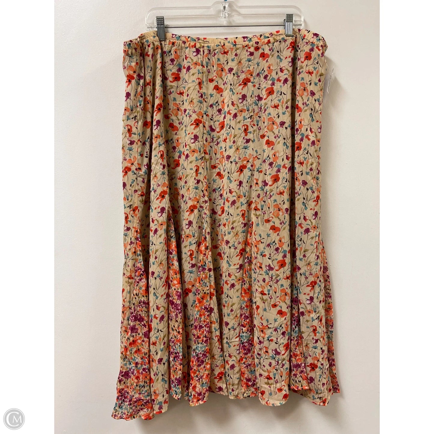 Skirt Midi By Coldwater Creek In Floral Print, Size: 20