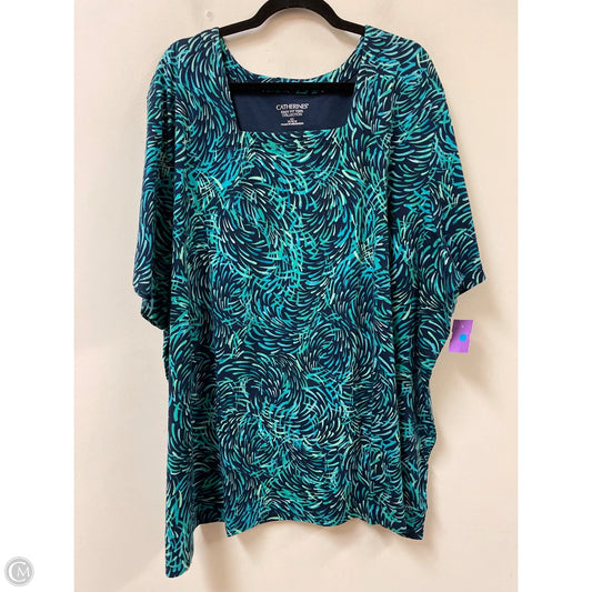 Top Short Sleeve By Catherines In Blue & Green, Size: 4x