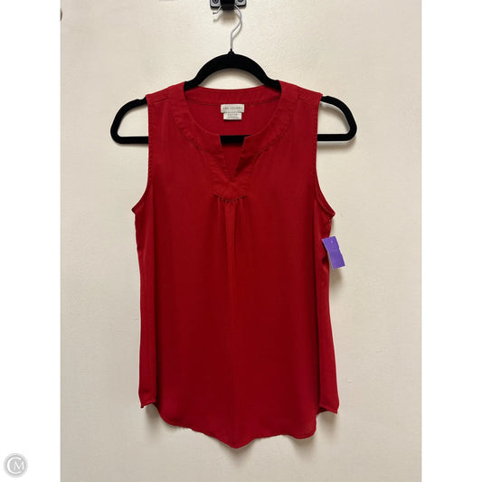 Top Sleeveless By Van Heusen In Red, Size: Xs