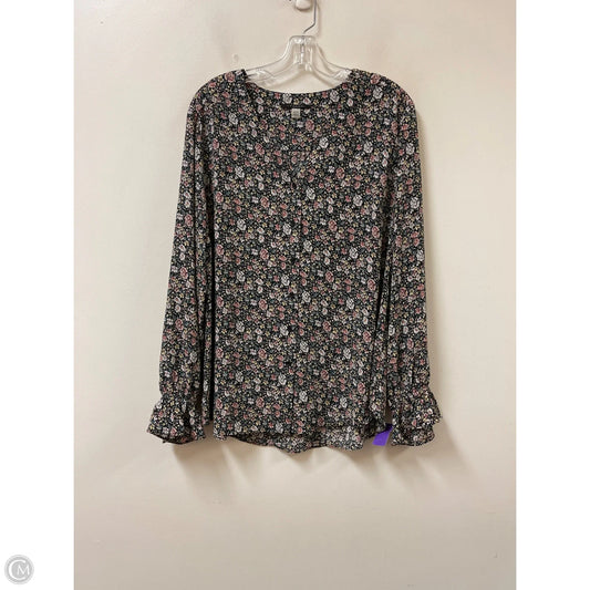 Blouse Long Sleeve By T Tahari In Floral Print, Size: Xl