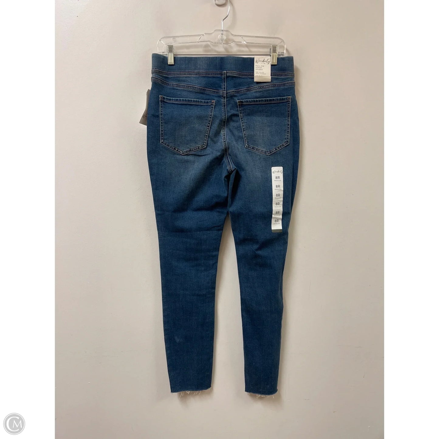 Jeans Skinny By Wonderly In Blue Denim, Size: 8