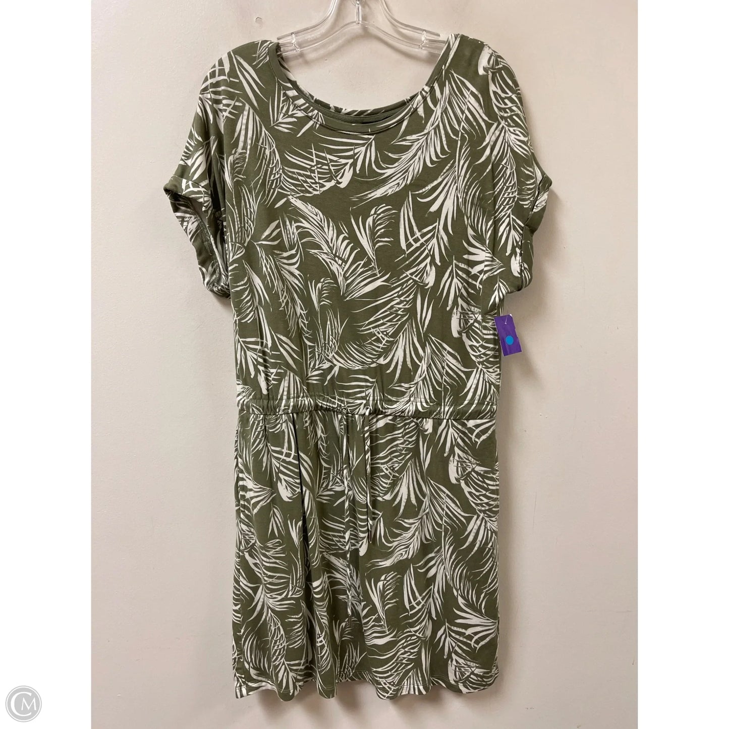 Dress Casual Short By Hilary Radley In Green & White, Size: L