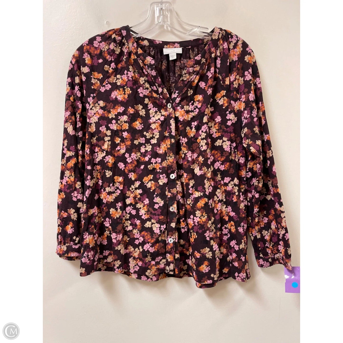 Blouse Long Sleeve By J. Jill In Purple, Size: Xs