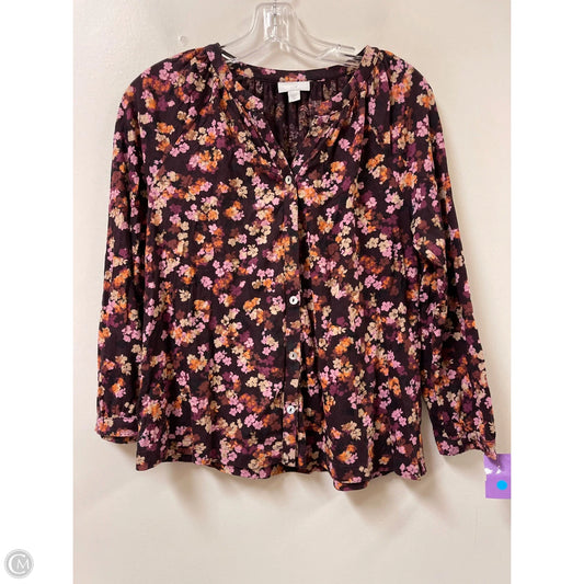 Blouse Long Sleeve By J. Jill In Purple, Size: Xs