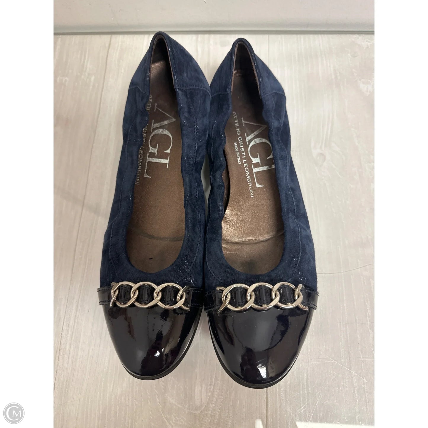 Shoes Flats By Agl In Navy, Size: 9