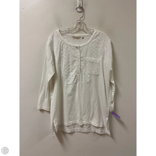 Tunic Long Sleeve By Soft Surroundings In White, Size: S