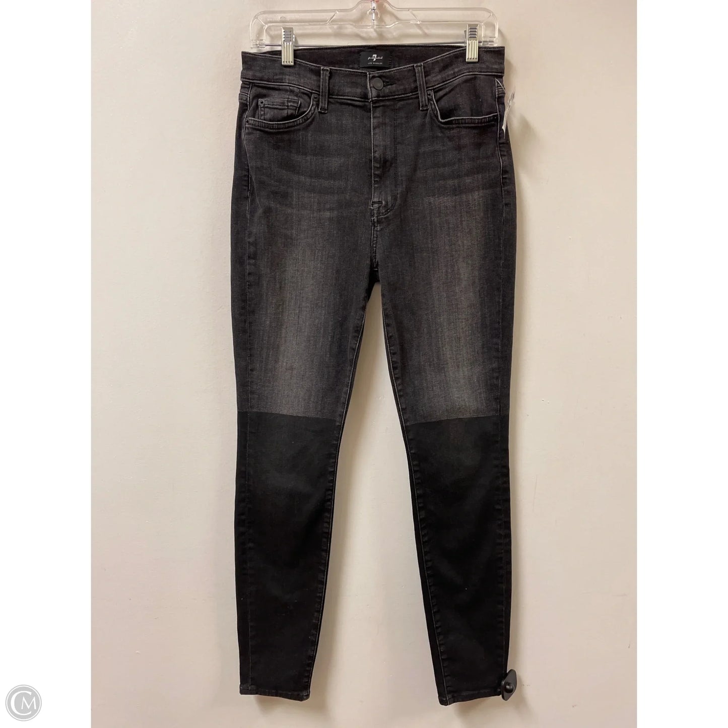 Jeans Skinny By 7 For All Mankind In Grey Denim, Size: 10