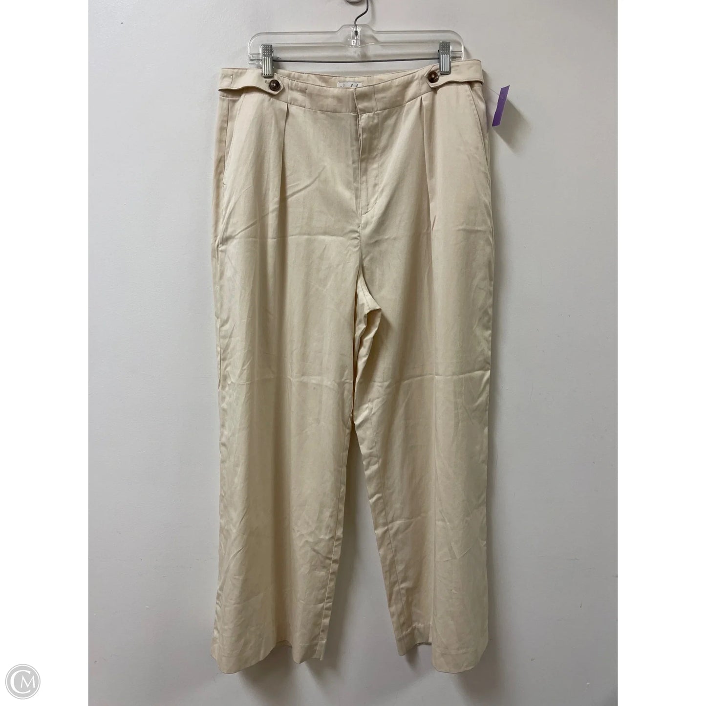 Pants Wide Leg By Wonderly In Cream, Size: 14p