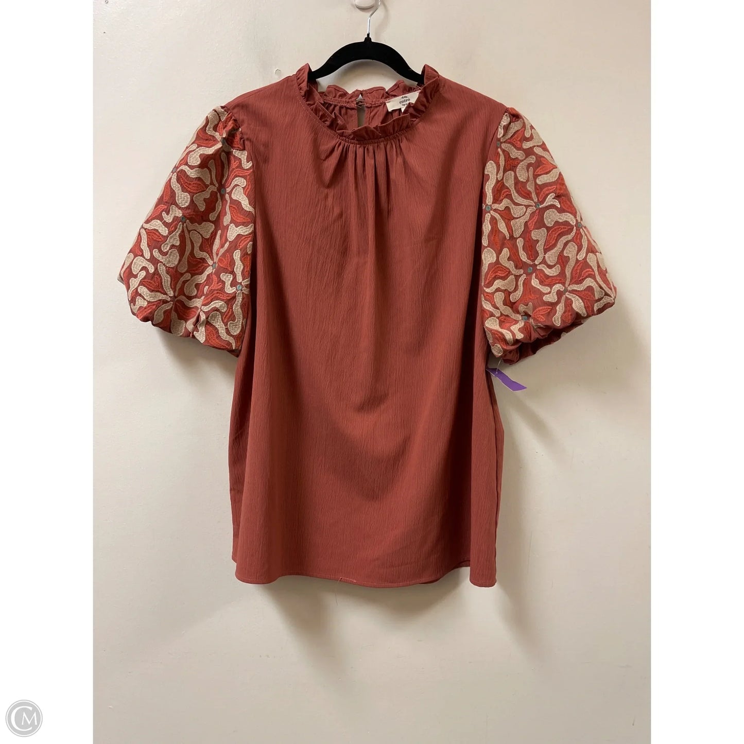 Top Short Sleeve By Entro In Orange, Size: Xl