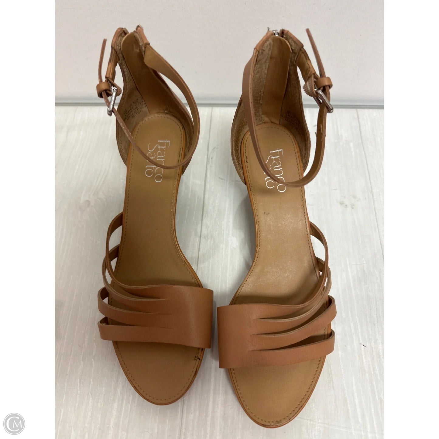 Sandals Heels Wedge By Franco Sarto In Cream, Size: 8