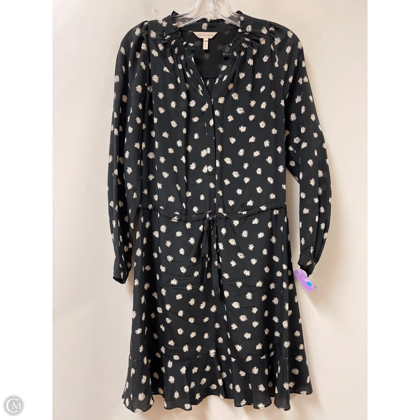 Dress Casual Short By Rebecca Taylor In Black & Cream, Size: S