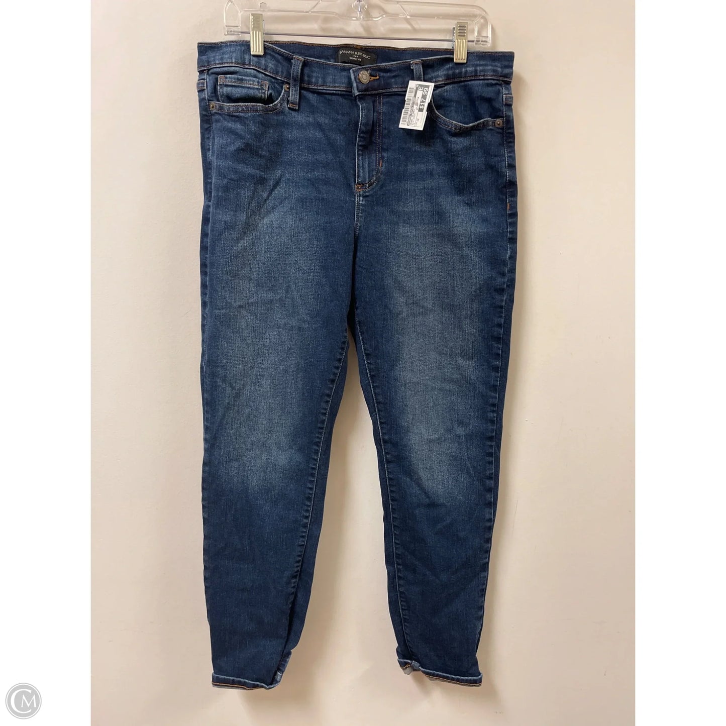 Jeans Skinny By Banana Republic In Blue Denim, Size: 12