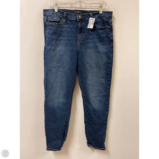 Jeans Skinny By Banana Republic In Blue Denim, Size: 12