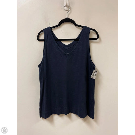 Top Sleeveless By Chicos In Navy, Size: L