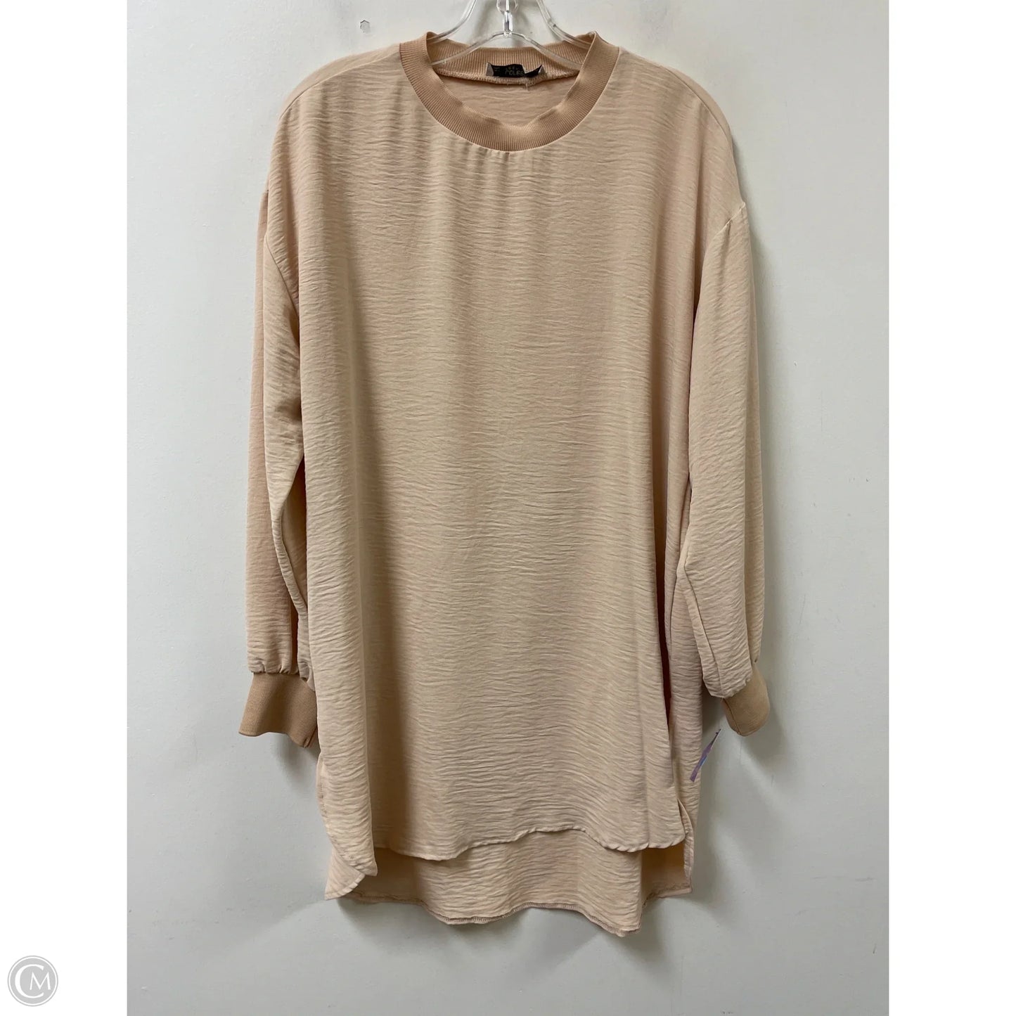 Tunic Long Sleeve By Clothes Mentor In Cream, Size: L