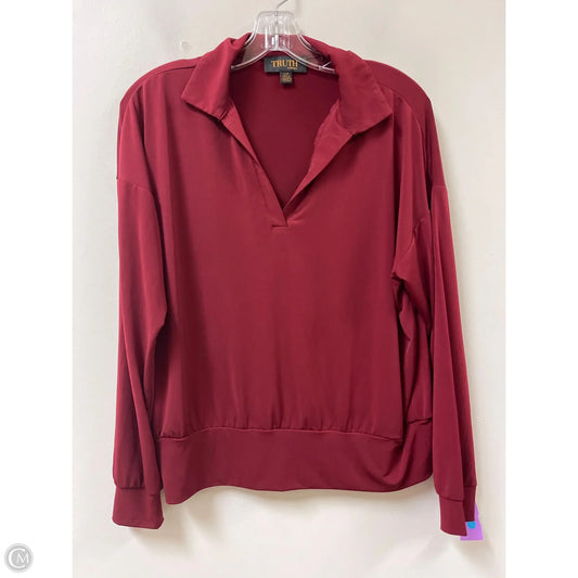Top Long Sleeve By Truth In Red, Size: L