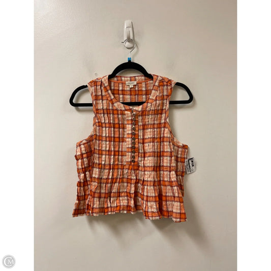 Top Sleeveless By Pilcro In Orange, Size: S
