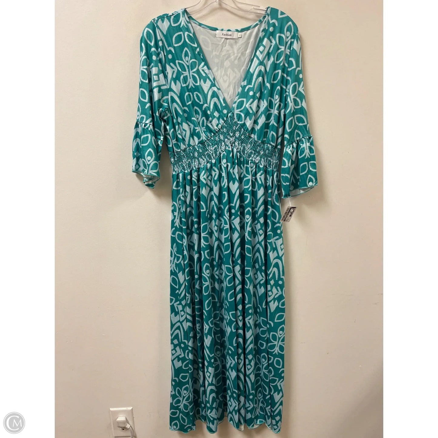 Dress Casual Maxi By Clothes Mentor In Teal, Size: 3x