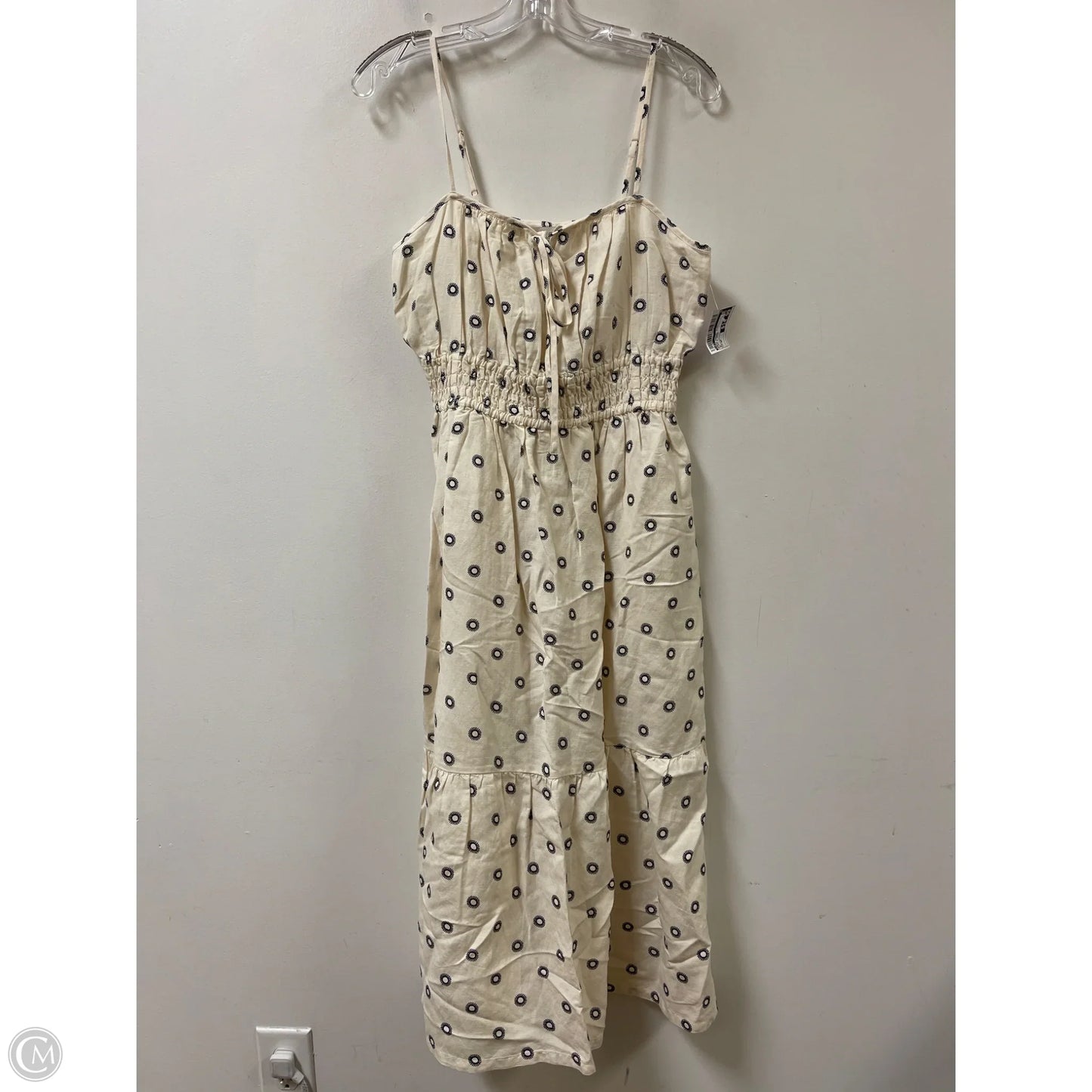 Dress Casual Midi By Loft In Black & Cream, Size: Sp
