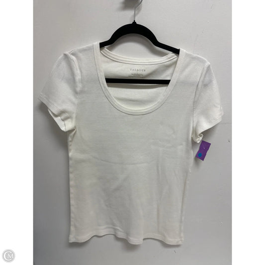 Top Short Sleeve By Talbots In White, Size: L