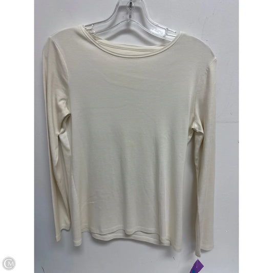 Top Long Sleeve By Talbots In Cream, Size: S