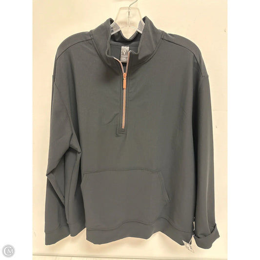 Athletic Top Long Sleeve Collar By Skechers In Black, Size: 1x