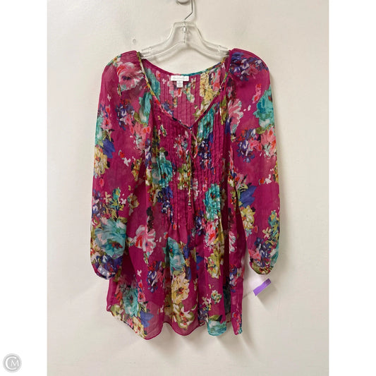 Top Long Sleeve By Charter Club In Pink, Size: Xl