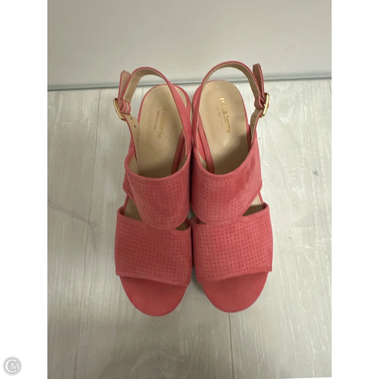 Sandals Heels Wedge By Liz Claiborne In Pink, Size: 9