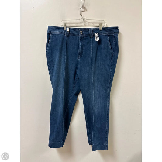 Jeans Flared By Talbots In Blue Denim, Size: 22